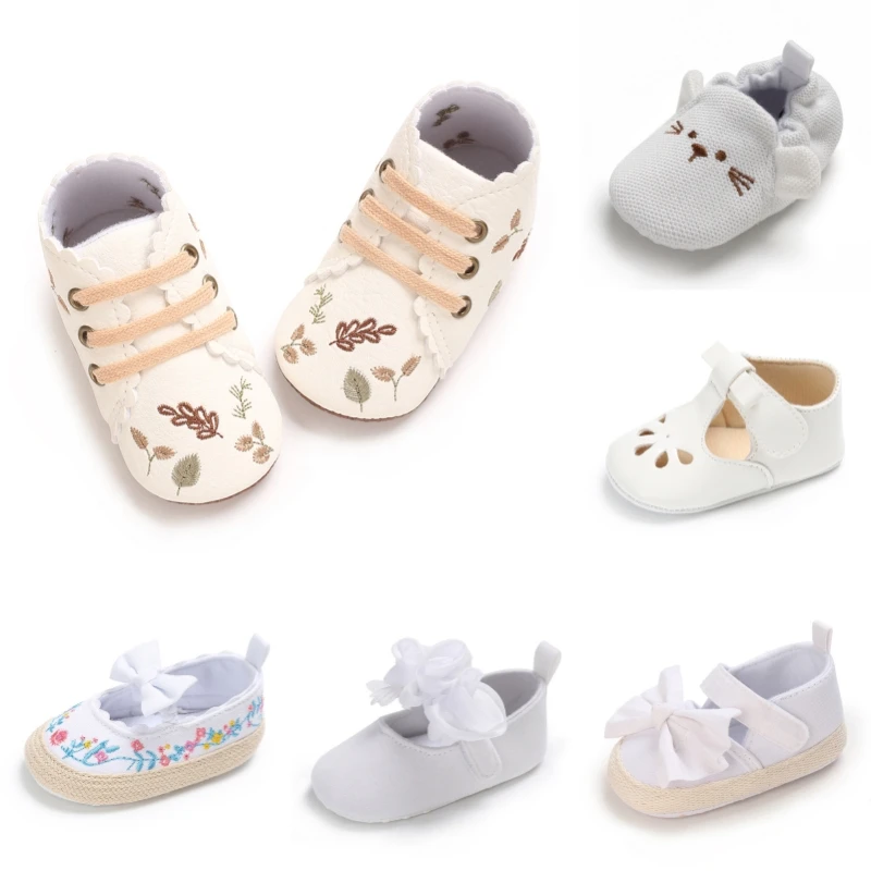 Spring and Summer Baby White Baptism Walking Shoes 0-12 Mont