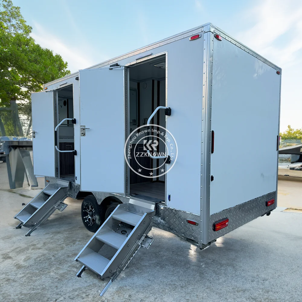 Luxury Ultimate Toilet Trailer Portable Bathroom Restroom Trailers Portable Travel Shower Public Toilets