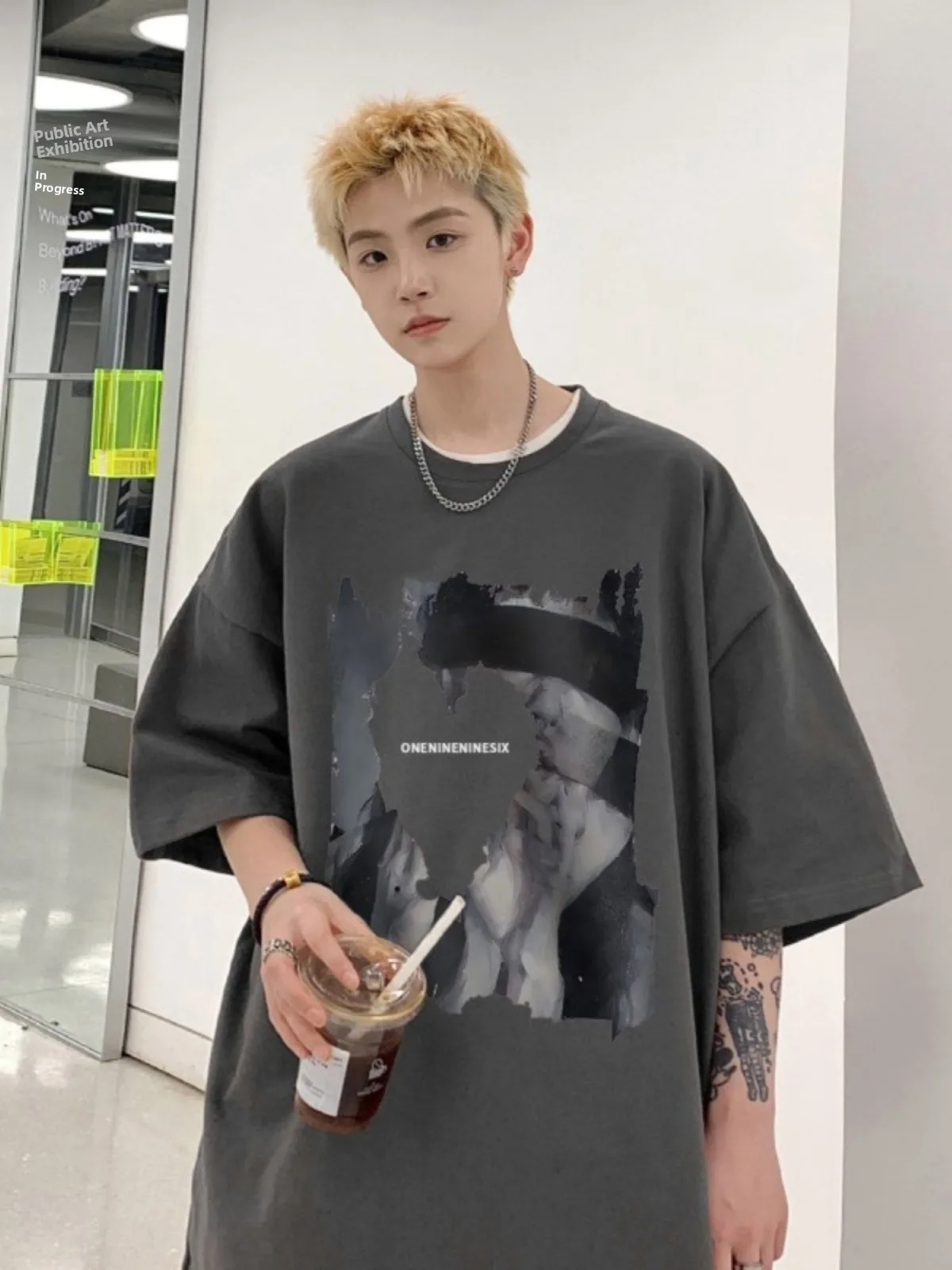 

Мужская футболка свободного кроя с коротким рукавом, из плотного чистого хлопка, в американском ретро-стиле, летняя новинка, модный бренд, большие размеры