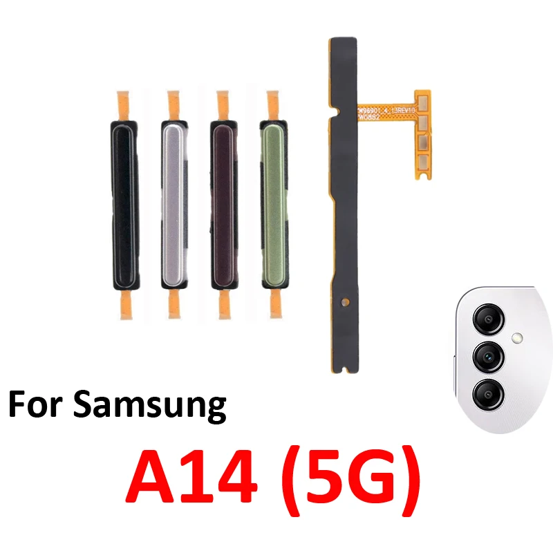 For Samsung Galaxy A14 5G A146 A146P A146U Phone Volume Button Up Down External Key Internal On Off Power Flex Cable Parts