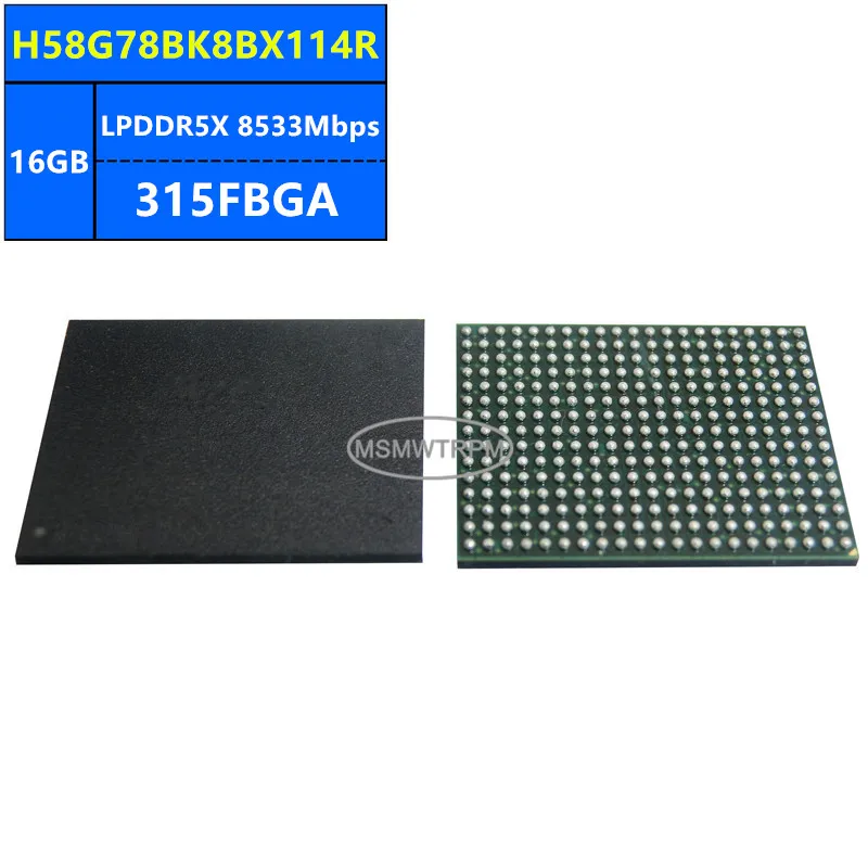H58G78BK8BX114N H58G78BK8BX114R LPDDR5X 16GB 8533Mbps 315FBGA 128Gb 메모리 칩 IC 집적 회로 새 제품 정품 재고 있음