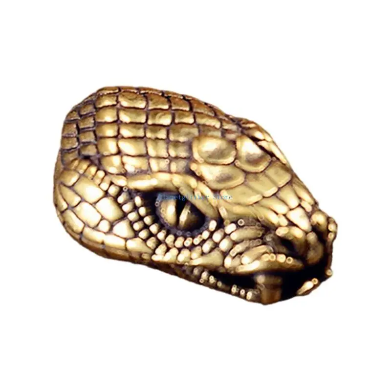 652B خرز رأس الأفعى لصياغة إكسسوارات ساحرة فريدة من نوعها ومعدات باراكورد المتحمسة ذات فتحة كبيرة