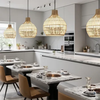 6 best sales Rattan-Kronleuchter - №5