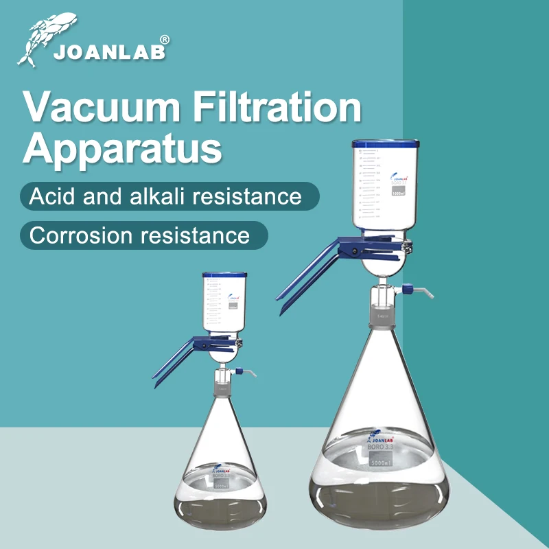 JOANLAB 1000ml Vacuum Filter Apparatus Lab Equipment Glass Filter Sand Core Liquid Solvent Membrane Filter With Rubber Tube