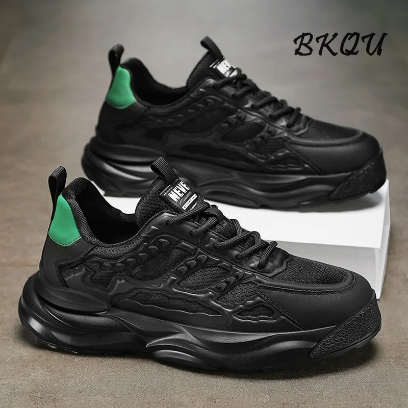 BKQU Spring 2024 New Sports and Leisure Men's Mesh Breathable Trend Everything Daddy Shoes Design High Quality