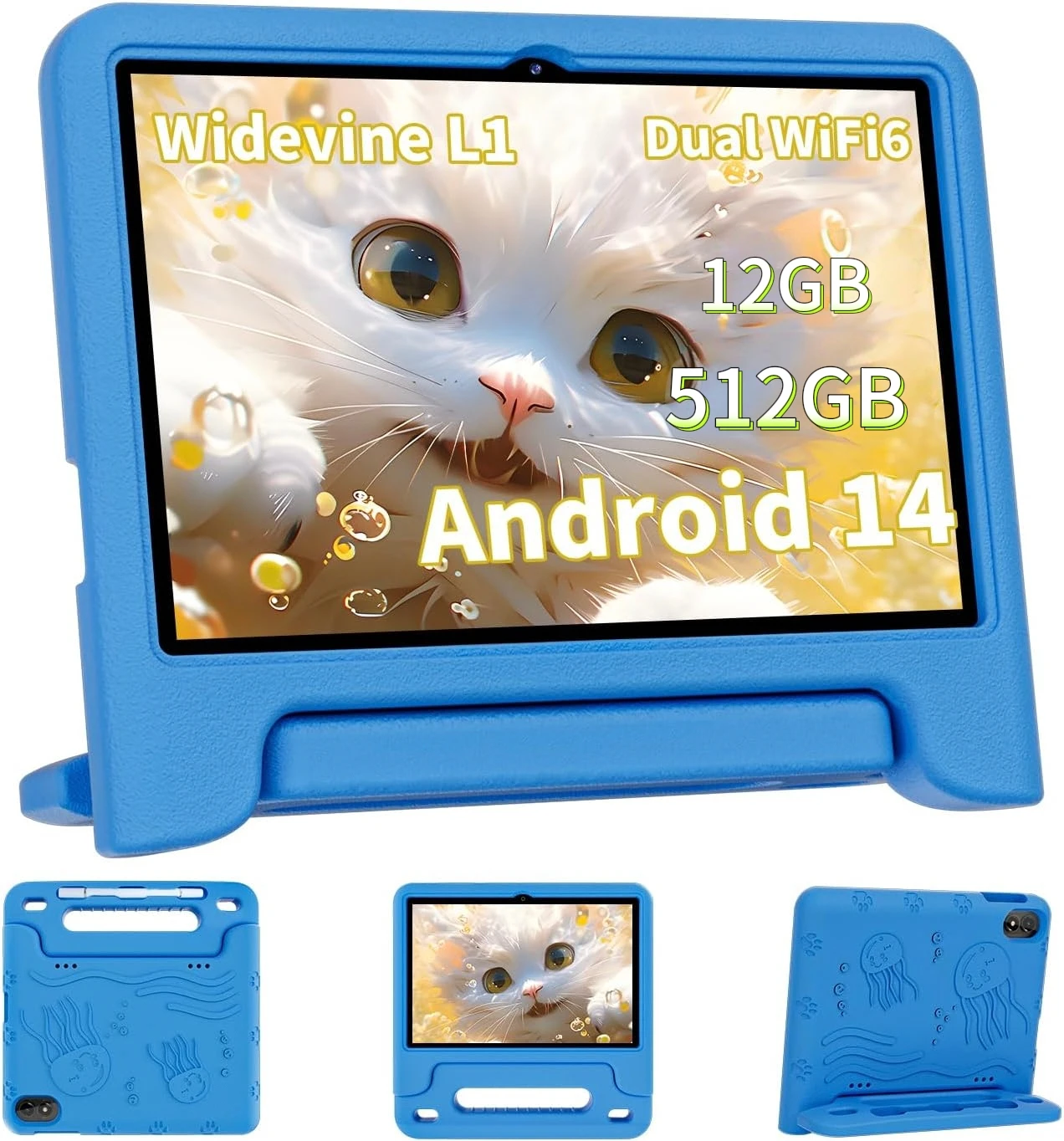OEM Tablet10.1 Inch Tablet for Kids with EVA Shockproof Case12+512GB Pre-Installed Google  Space Parental ControlYouTube Child