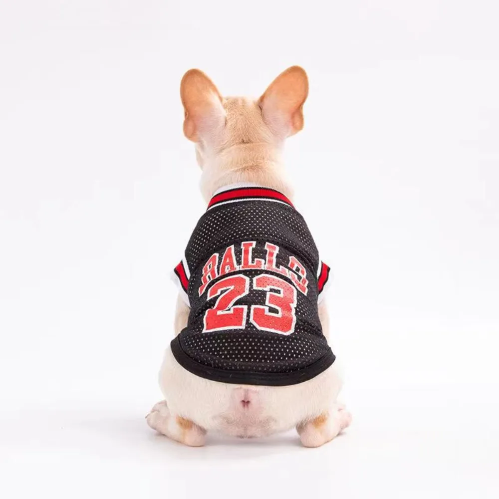 Soft Dog Vest T-Shirt Basketball Clothes Mesh Breathable Polyester Dogs Puppy Outfit 6 Sizes Spring Summer Pet Dog Clothes