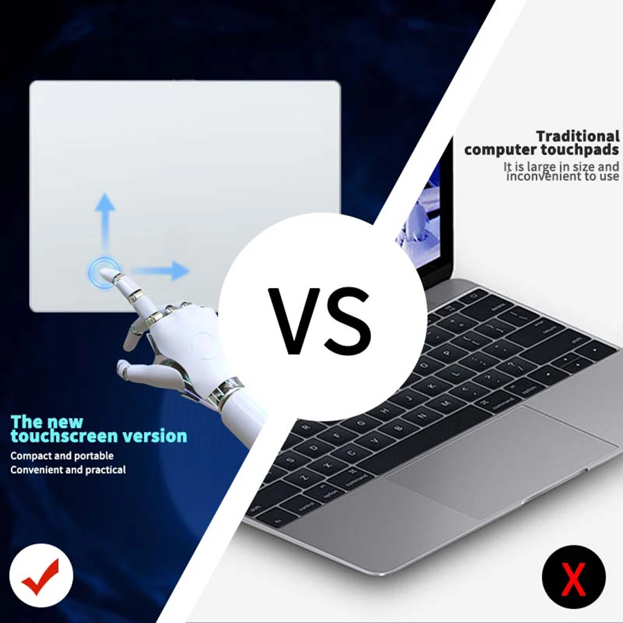 Imagem -06 - Trackpad com Fio Prateado Método de Rastreamento de Mouse Mágico Força de Trackball e Multi-toque para Computador e Laptop