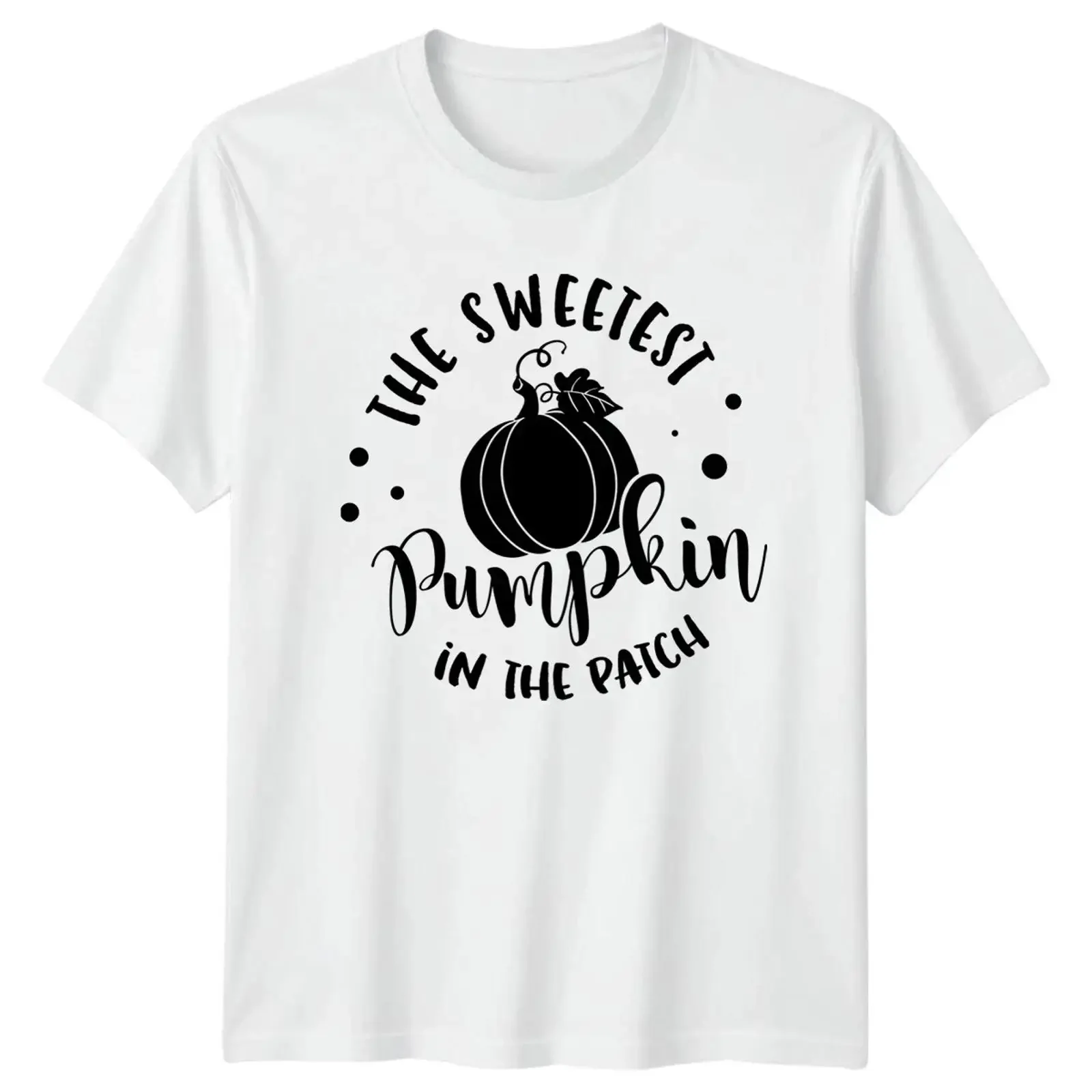 The cutest pumpkin in a T shirt Patch Halloween vintage Washed graphic Stretched Top For Everyday Wear Breathable Casual