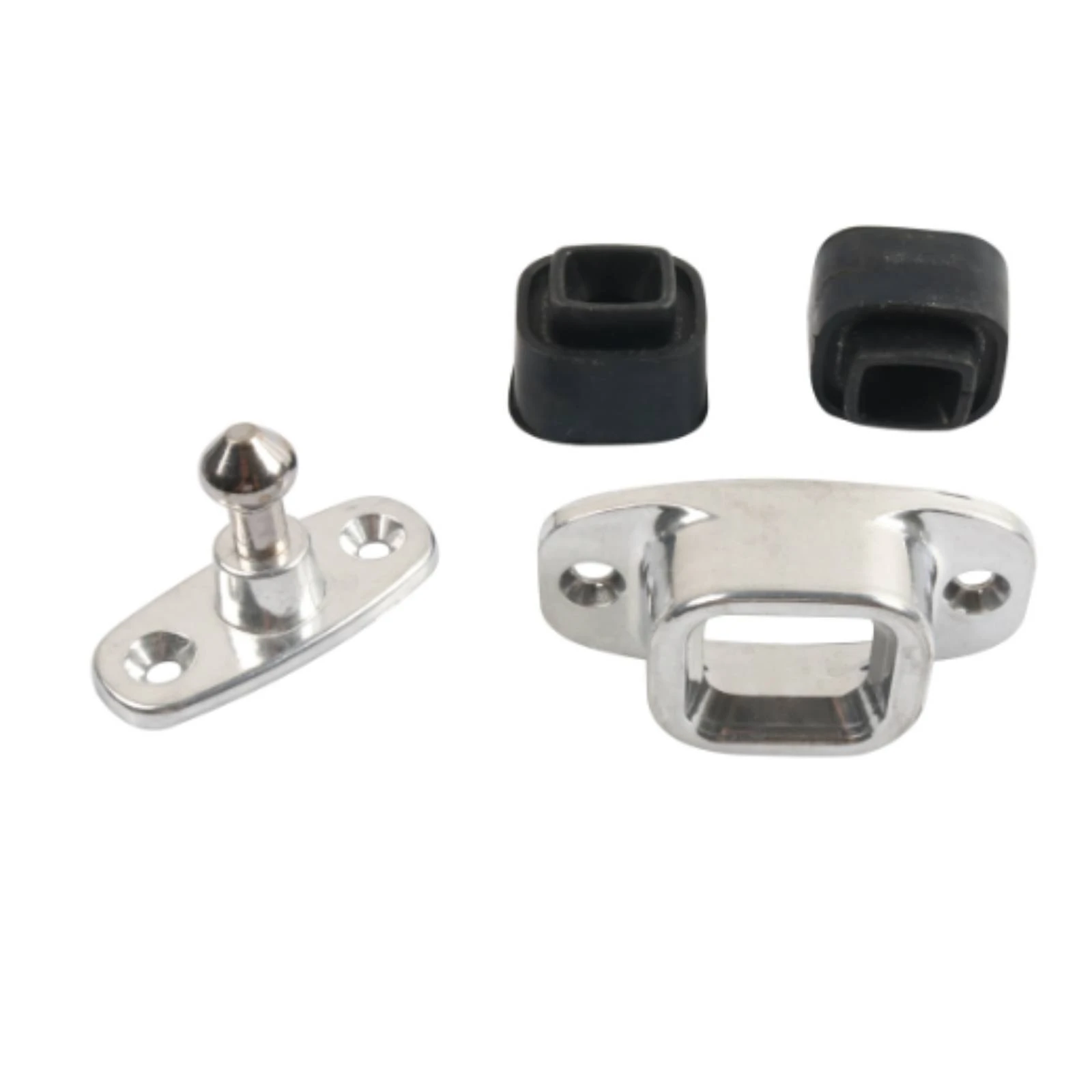 2 Pair Door Retainer Kit with Screws Long-Lasting Metal Pin Door Holder Hardware Corrosion Resistant Rustproof view 3