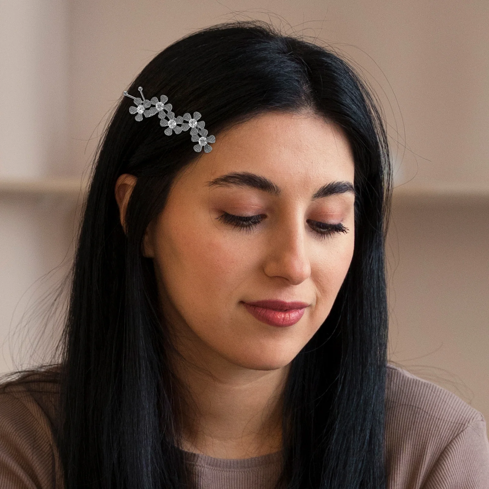 

Flower Hair Clip Vintage Barrette For Women Bridal Wedding Accessory Mini Floral Hairpin Korean Japanese Style Aesthetic Hair