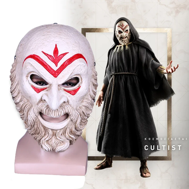 

Игра Assassin Ezio Creeds Odyssey Hierarch Mask Смола Аксессуары для косплея Хэллоуин Реквизит Пром Вечеринка Смола Маска Подарок