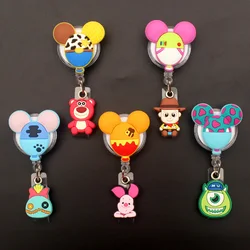 Divertido pastel Mickey amigos estilo carrete de insignia retráctil enfermera Doctor tarjetero Oficina Hospital Tarjeta De Nombre suministros