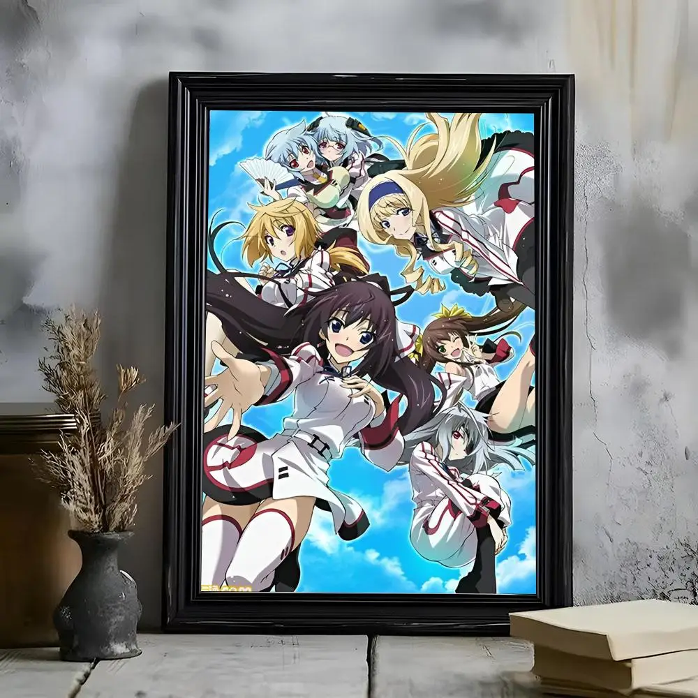 Mecha Harem School Anime Infinite S-Stratos Poster Poster HD Self Adhesive Waterproof Wall Art Ideal For Home Office Dorm Bedroo