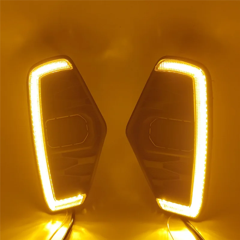 Driving Fog Light Turn Signal Lamp For Nissan Navara NP300 Frontier 2020-2022 Car DRL Led Daytime Running Light White Yellow