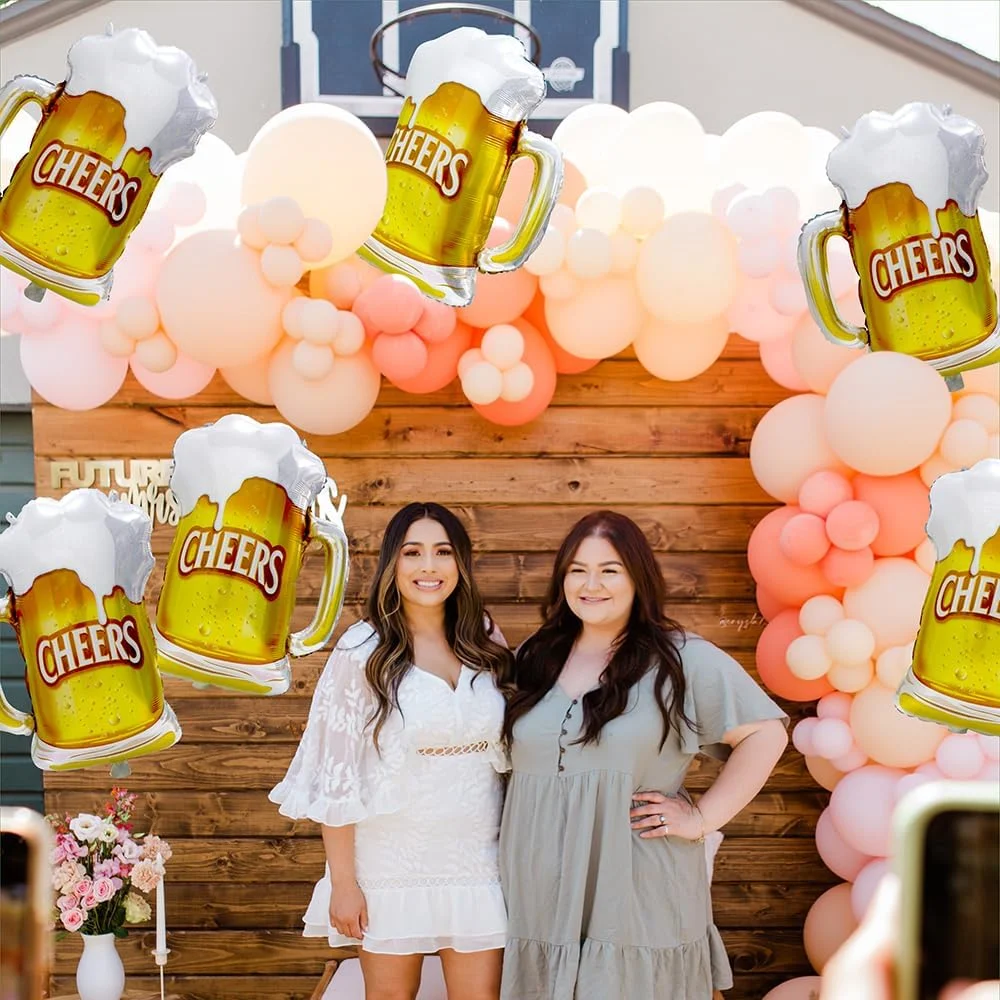 6/10 Stück Bierballons Krugballons Oktoberfest-Dekoration Cheers Whisky Globos Riesen Mini Party Hochzeit Bälle Flaschen Wein – Detail 12