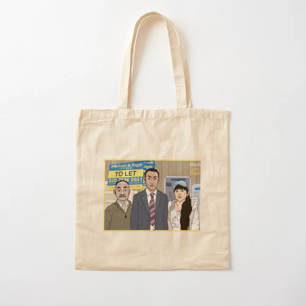 حقيبة تسوق مسطحة من Stath Lets حقيبة تسوق صديقة للبيئة قابلة للطي للتسوق للمتسوقين