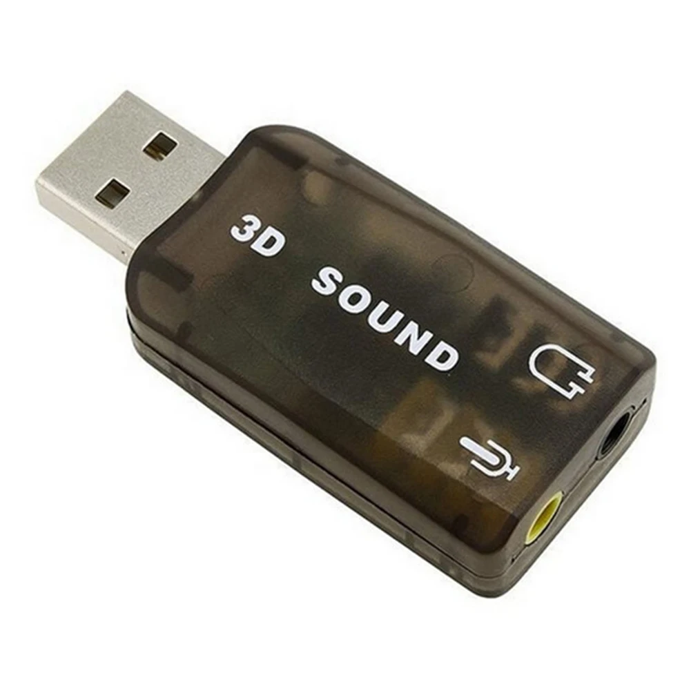 Computer Sound Card 5.1 Channel Audio Interface MS DirectX Support Wide File Format Compatibility Xear 3D Technology