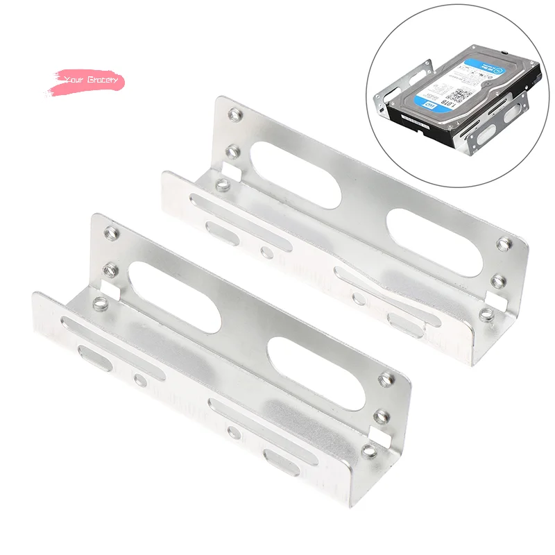 Y-2PCS 3.5 To 5.25 Optical Drive Expansion Holder Bracket SSD M.2 HDD Caddy Bay Hard Drive Rack Desktop Hard Drive Bracket