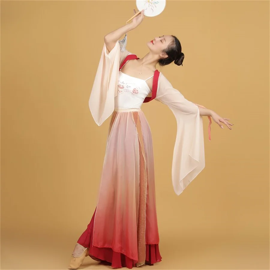 Immagine 4: Costumi di performance di ballerini classici da donna abiti da ballo di pratica oversize Abito da ballo popolare in stile cinese taglie forti