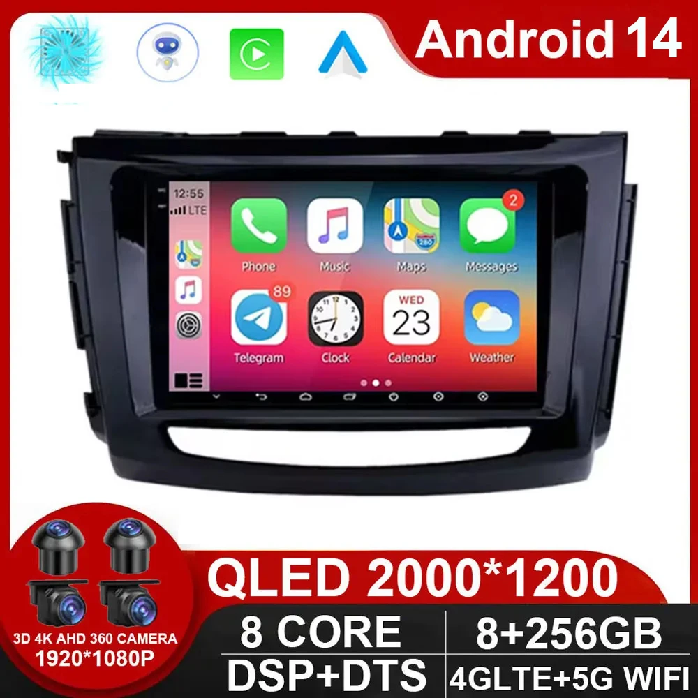 10 inch Android 14 Car Radio Navigation Multimedia Video For Greatwall GWM STEED Greatwall Wingle 6 2 Din Carplay No DVD Player