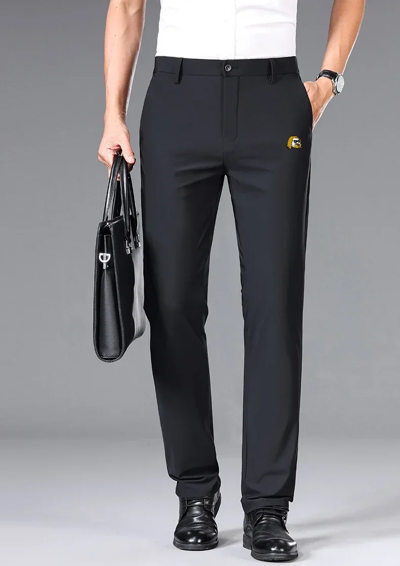 Men's Golf Clothing Summer High Stretch Casual Golf Pants Quick Dry Business Straight Pants Thin Formal Suit Golf Trousers