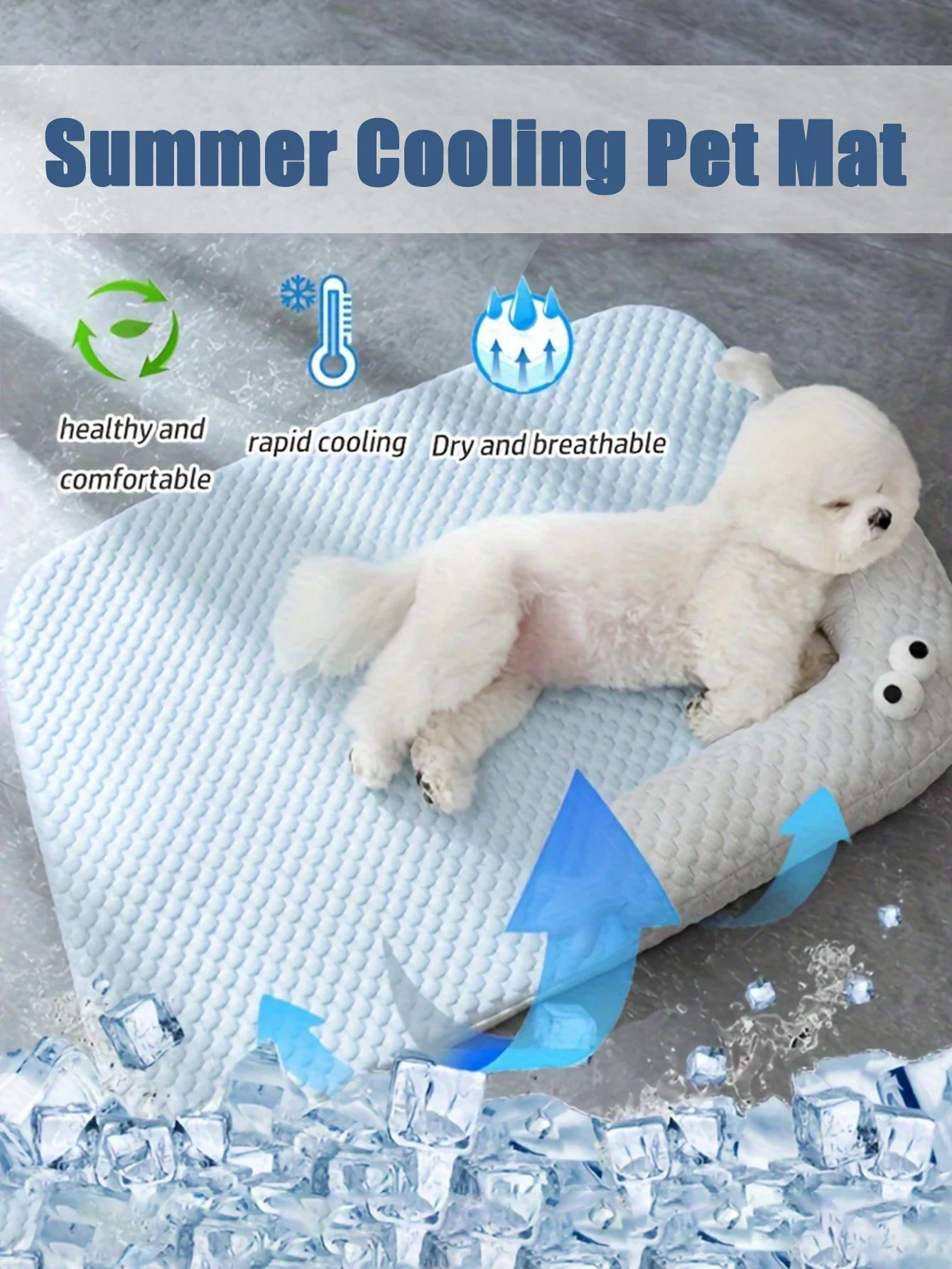 Summer Cooling Mat Sleeping Pad Pet Bed Mats Breathable and Absorbent Suitable For Small And Medium-Sized Cats and Dogs Mirror