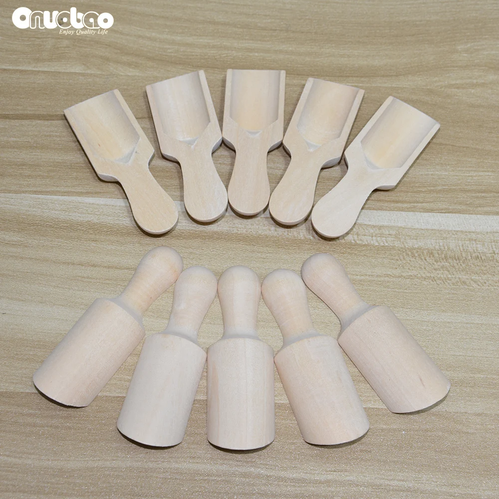 Onuobao 20/50/100pcs Mini small wooden shovel Home Kitchen Cooking Coffee Spoons Sugar Tea Spoon Salt Seasoning Honey Teaspoons