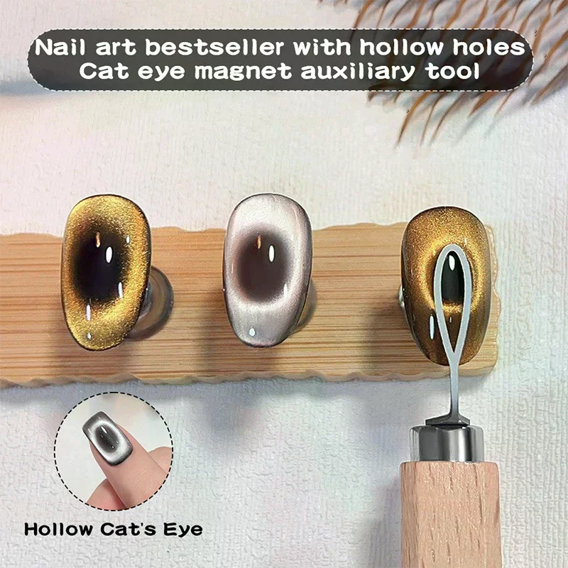 

Nail Magnet For Hollow Cat's Eye Design Magnet Iron Sheet 3D Magnetic Cat Eye Gel Polish Nail Art Stick Salon Studio Or Home