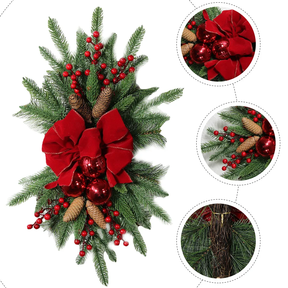 

Xmas Wreath Decor Christmas Door Pendant Exquisite Elegant Natural Fresh Perfect Xmas Decoration Christmas Wreath