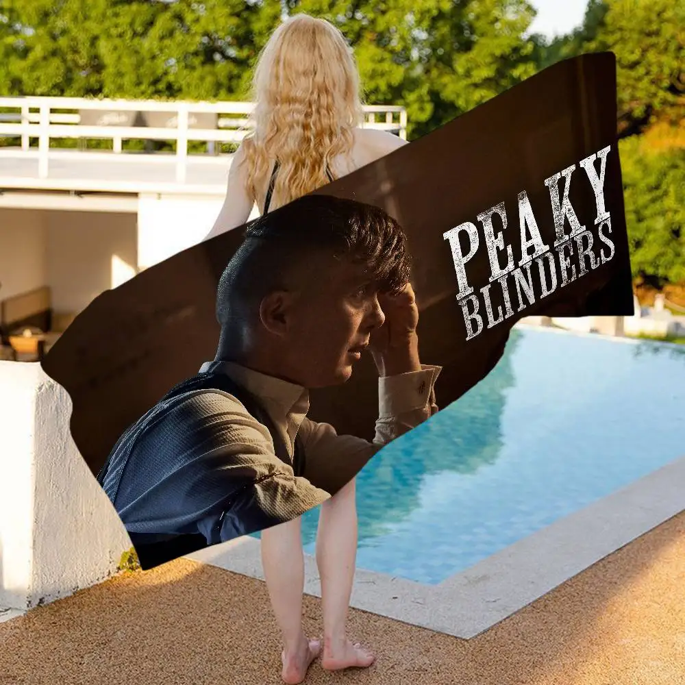 Movie P-Peaky B-Blinders TV Bath Towel Microfiber Soft Water Absorbing Breathable For Girl Kids Decorative Cartoon Beach Towel