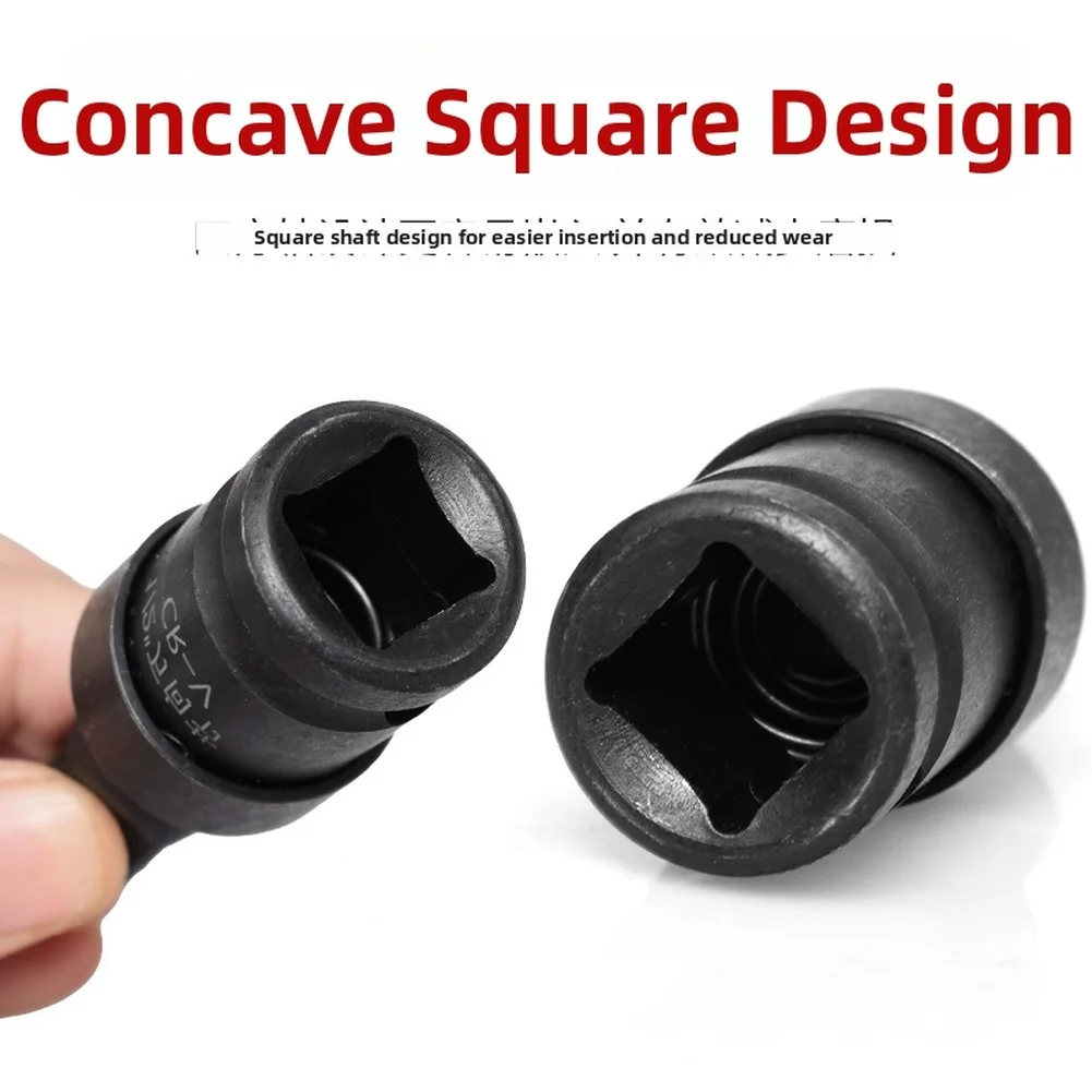 1/2 Inch Pneumatic Multi-Purpose Joint Socket Adapter Drive 360 Degree Rotation For Electric Wrench Tight Space Parts