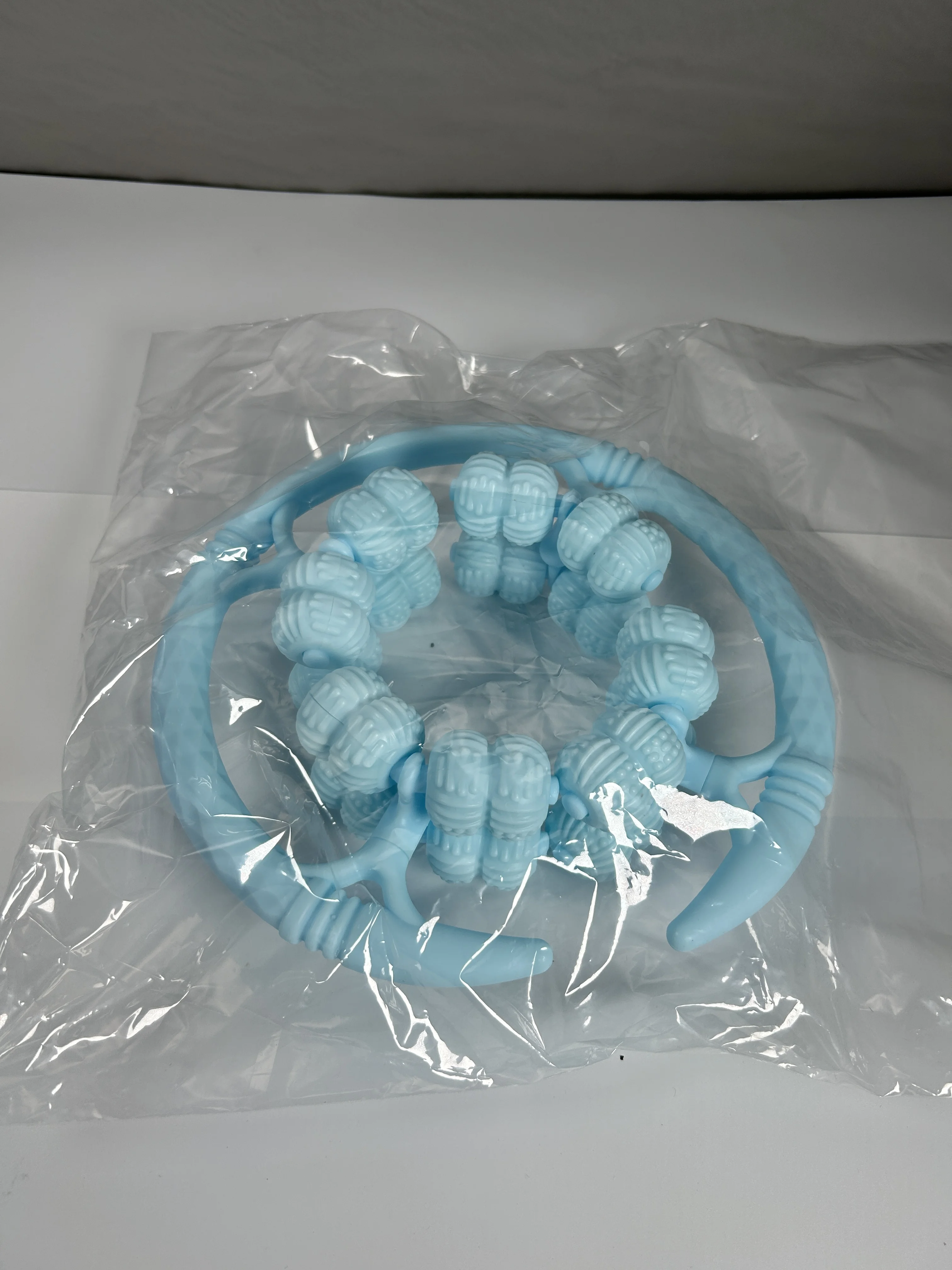 

1 шт. круглый лимфодренажный массажер, расслабляющий ролик, 32 колеса, инструмент для массажа от целлюлита, ролик для ног, портативный ручной