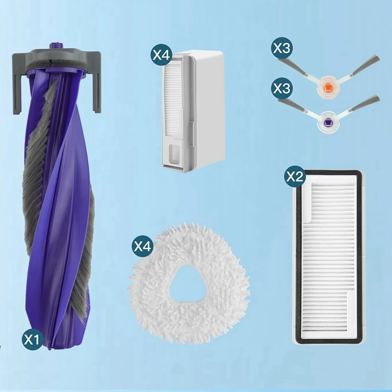 A86I-Набор аксессуаров для робота-пылесоса Narwal Freo X Ultra, основная боковая щетка, фильтры Hepa, подушечки для швабры, мешки для пыли