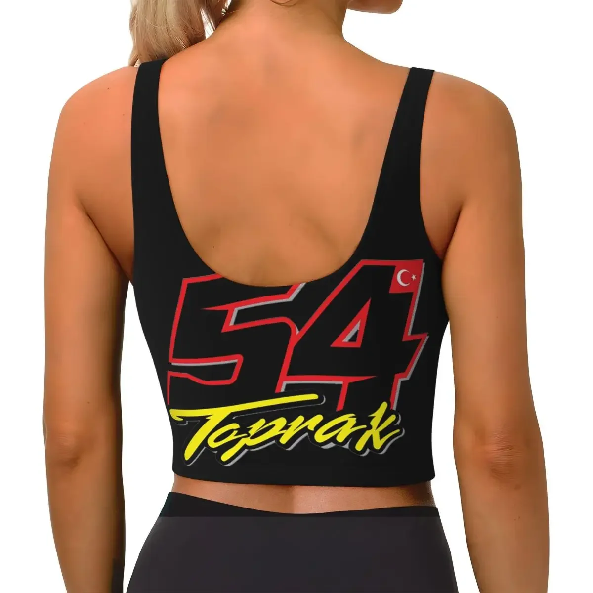 Custom Toprak Razgatlioglu 54 Women Sports Bras High Impact Vest Gym Workout Yoga Crop Tank Tops