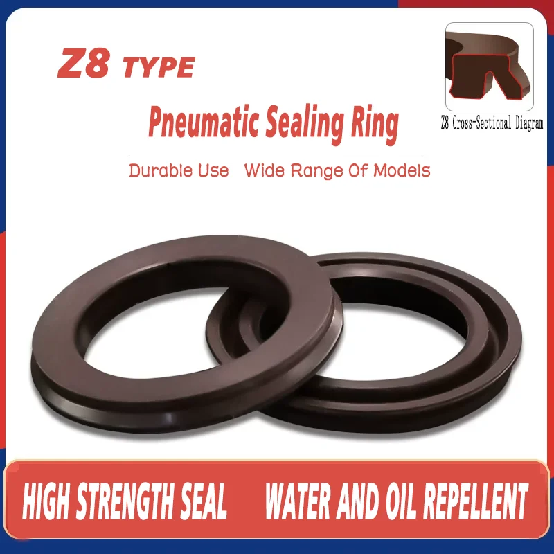 1Pcs Z8 Type Cylinder Sealing Ring Piston Hole Y-2 Imported Pneumatic Y-Shaped Ring Wear-Resistant Rubber Sealing Accessories