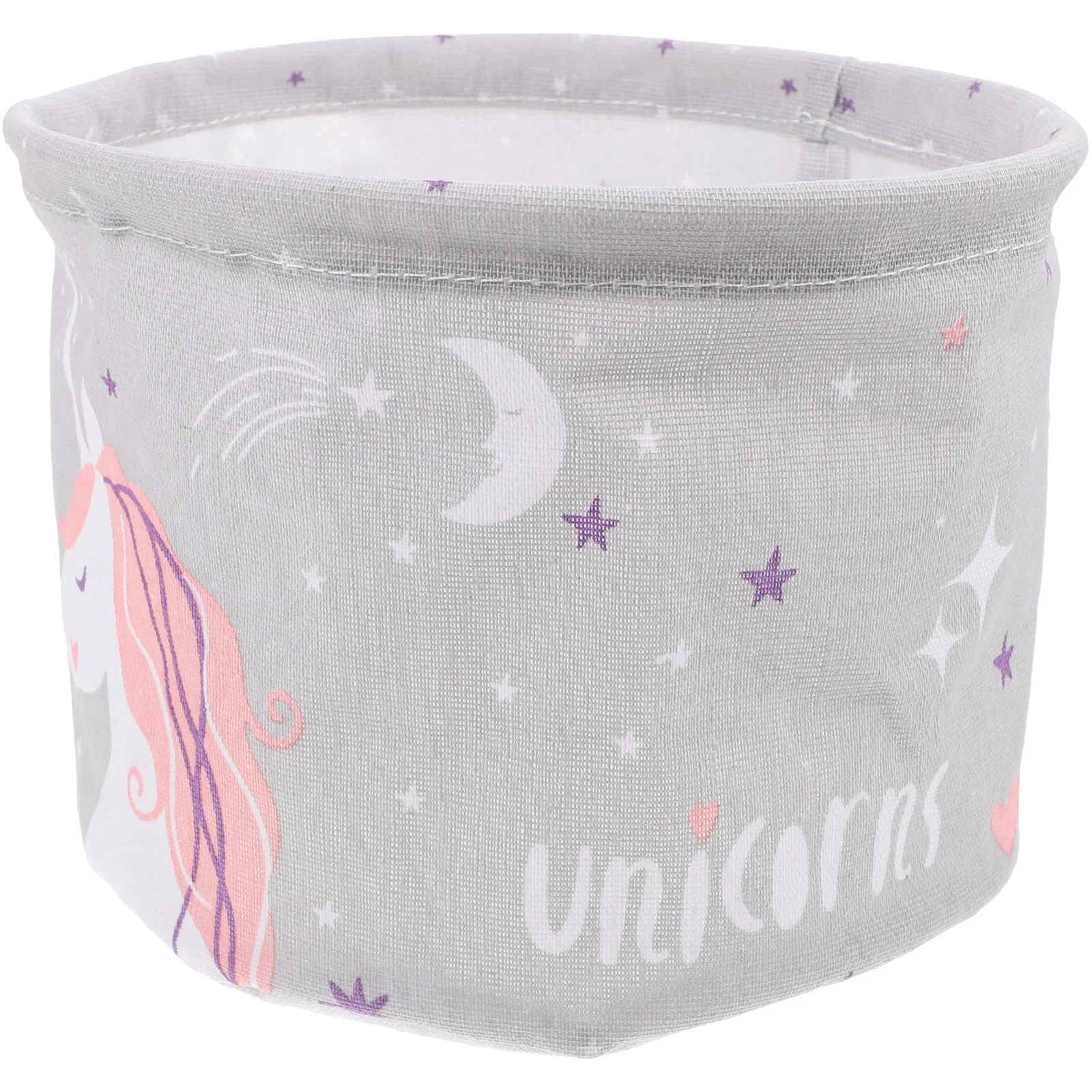 Waterproof Storage Basket Foldable Desktop ganizer Linen Fabric PE Coating Home Office Snacks Sundries Container