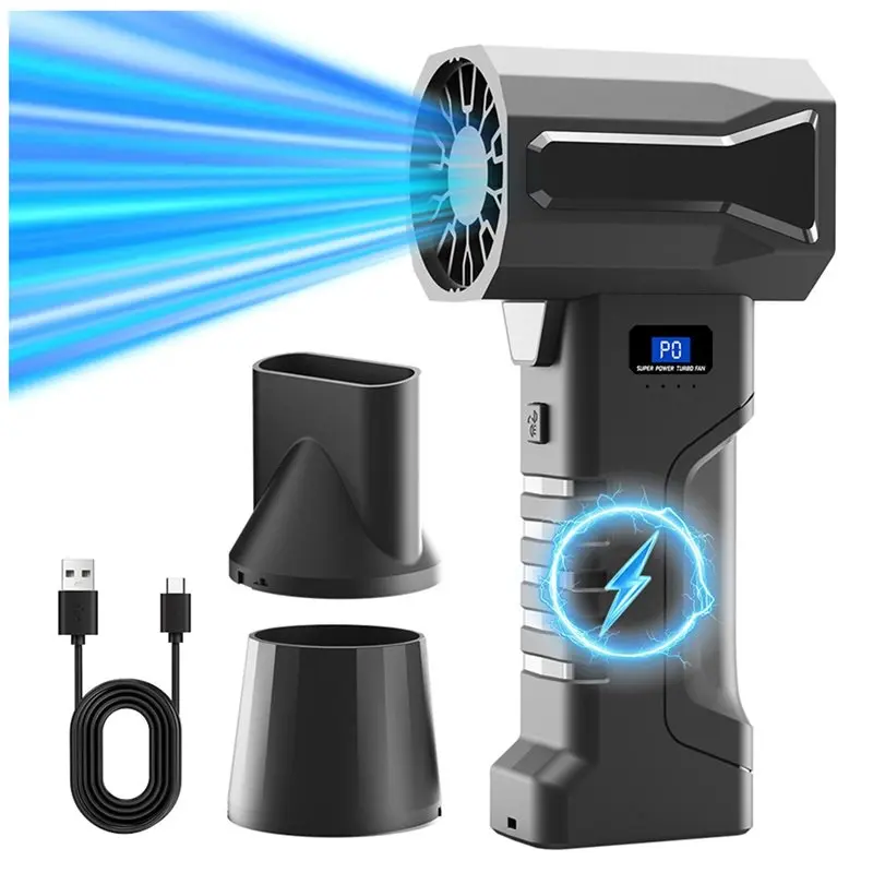 AU28-Violent Blower Handheld Turbo Fan Brushless High Powers 1200G Thrust 320W Highpowers Duct Fan Turbo Fan Car Air Blower