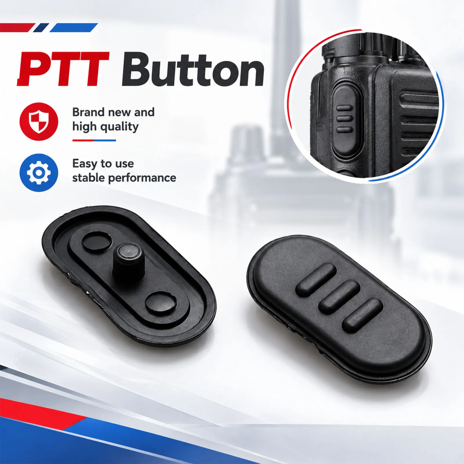 5Pcs Black PTT Launch Button Replace For Motorola A10 A12 XTNI CP110 EP150 A9D Radio Walkie Talkie Accessories Repair Spare Part