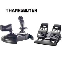 Black / White  Original T.Flight Hotas One Flight Stick and Throttle + TFRP Rudder Pedals for Xbox One/S/X/PC