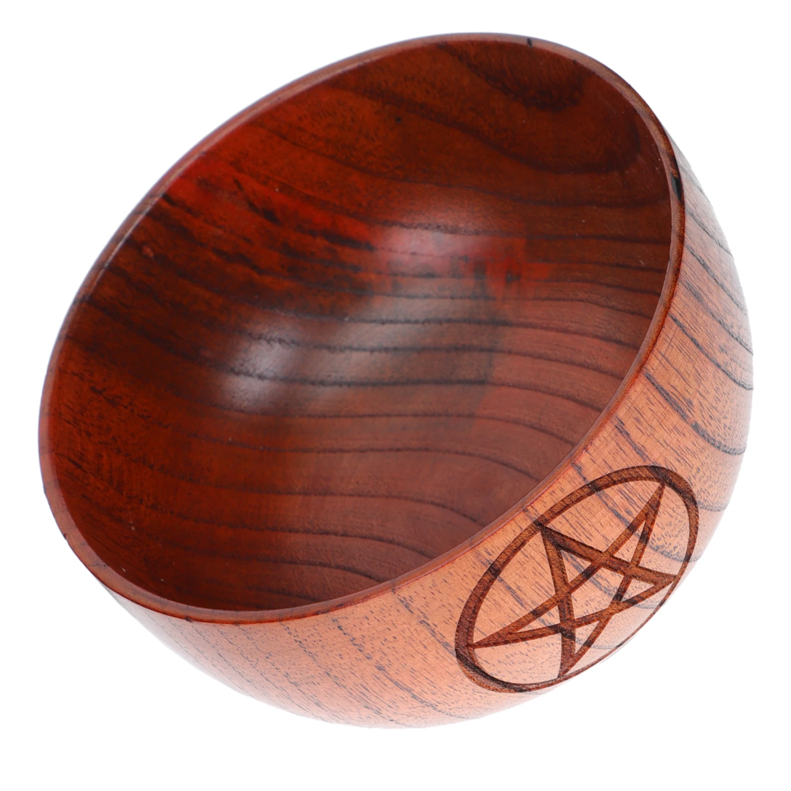 

1pc Pentagram Ritual Wooden Bowl Home Decor Offering Vessel Unique Shape High Quality Wood Long Lasting Kitchen Bar Use