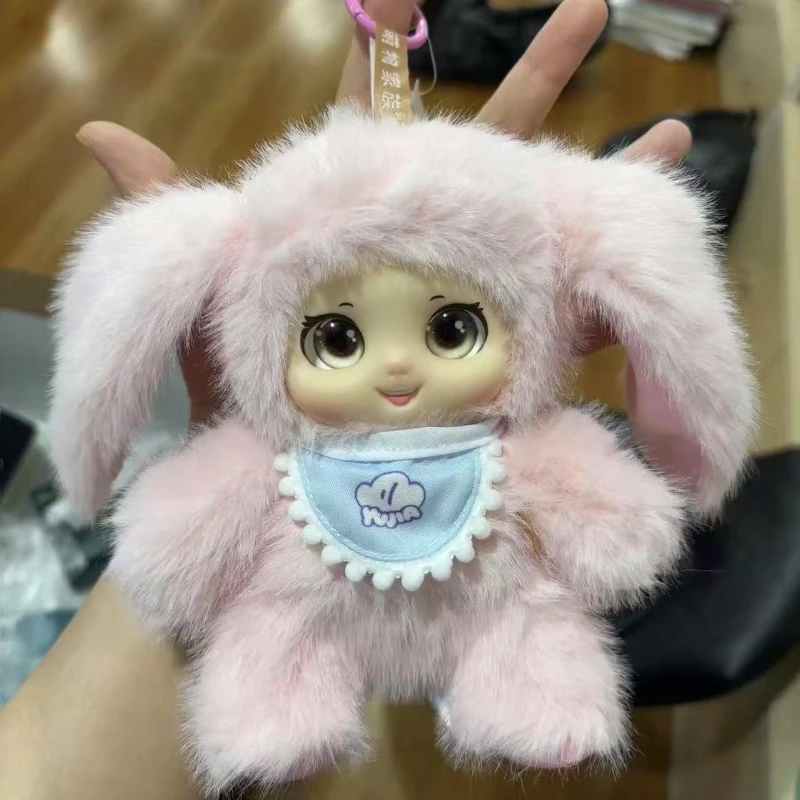 Cute Rabbit Vinyl Face Plush Toy Kawaii Fluffy Stuffed Bear Sheep
