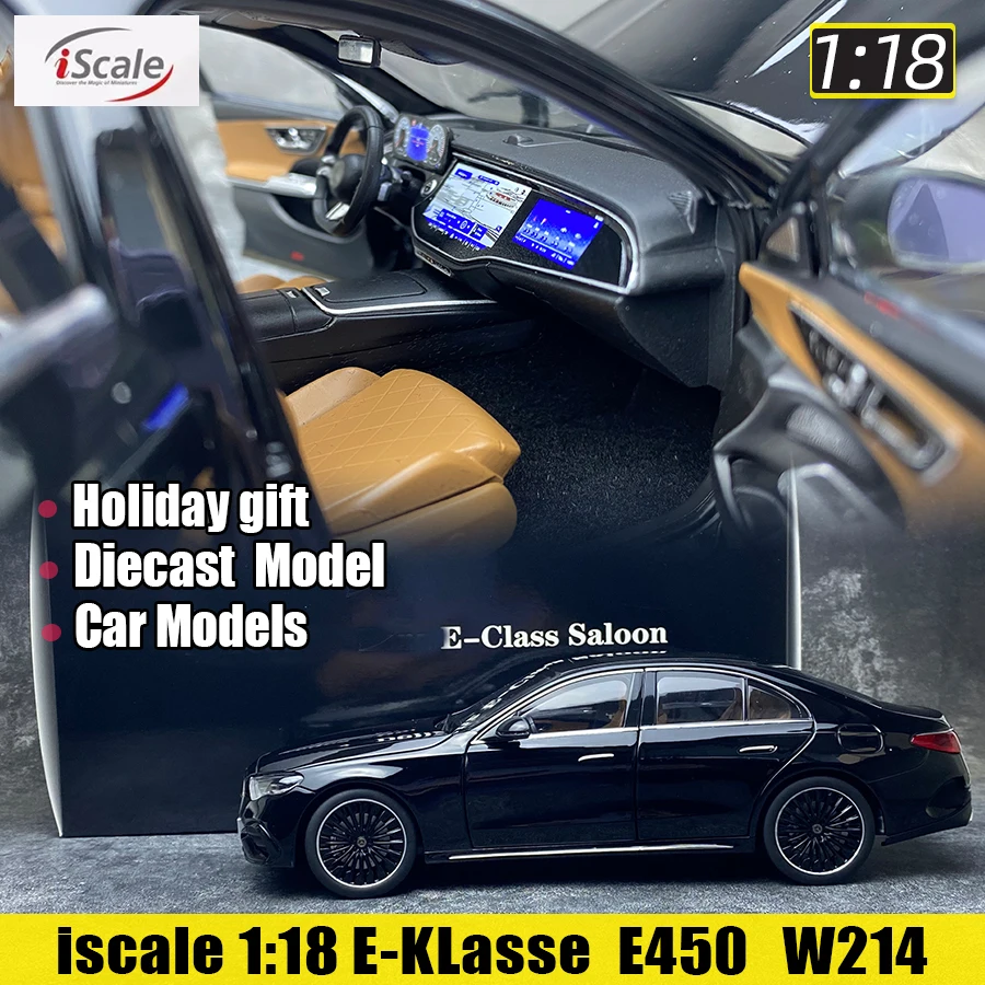 

iScale Diecast model 1:18 scale E-Klasse E450 W214 New sedan Car model Static decoration Holiday gift collection