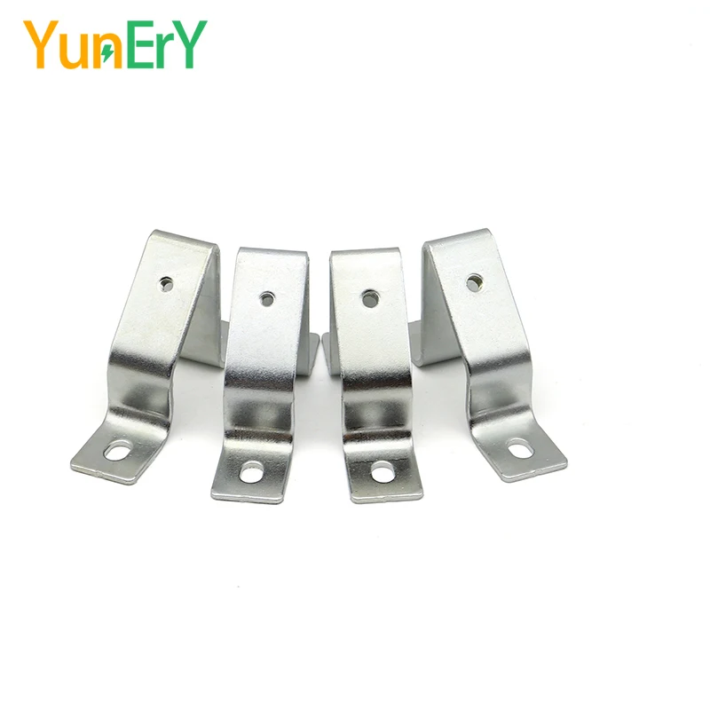 2PCS DIN Rail 45° Base Terminal Cold-rolled Steel Plate for Electrical Installation Sliding Bracket Screw Fixation For 35mm Rail