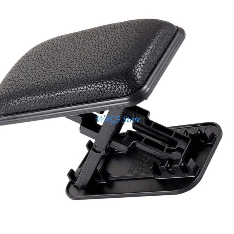 37JE Car Interior Armrest Trim Pad for Select 2021 Door Area Use, Leather-Look Top with Hinged Mounting Base