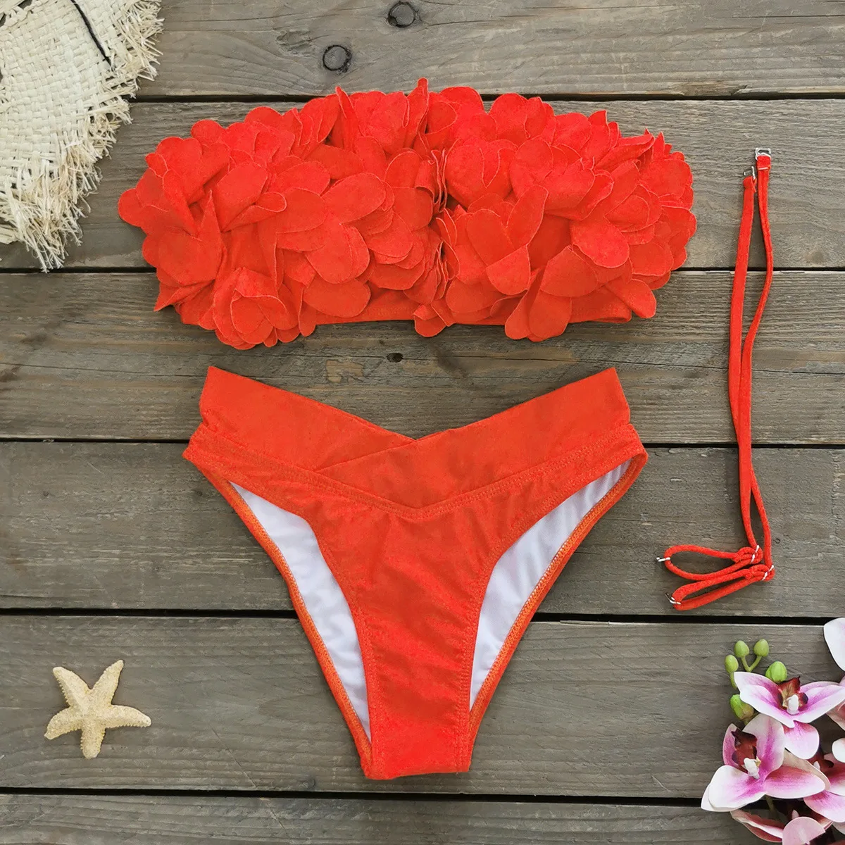 MUOLUX Sexy Flower Bikini Luxury Swimwear Female Bathingsuit 2024 Woman Brazilian Biquini High Waist Swimsuit Bodysuit Beachwear