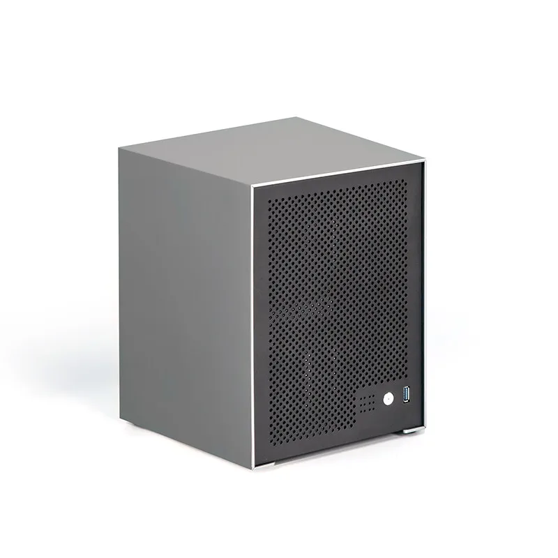 6‑Bay NAS Chassis, Aluminum Shell, Support ITX Motherboard & Small 1U Power Supply DIY Storage Server Case