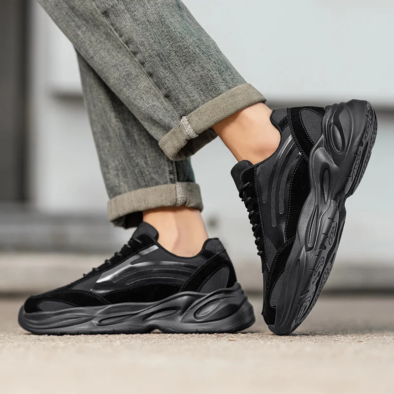 

Men's shoes 2025 new spring and autumn sports shoes, durable and lightweight running shoes, breathable for teenagers, middle sch