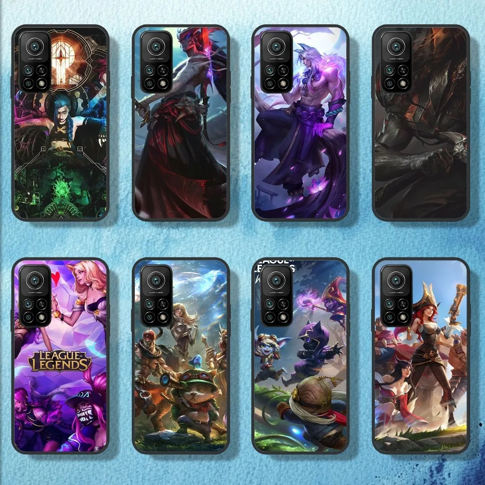 L-League O-Of Legends Game Phone Case For Xiaomi 12U 12pro Redmi 6 6A 7 7A K40pro Note8 Note9 Black Shell