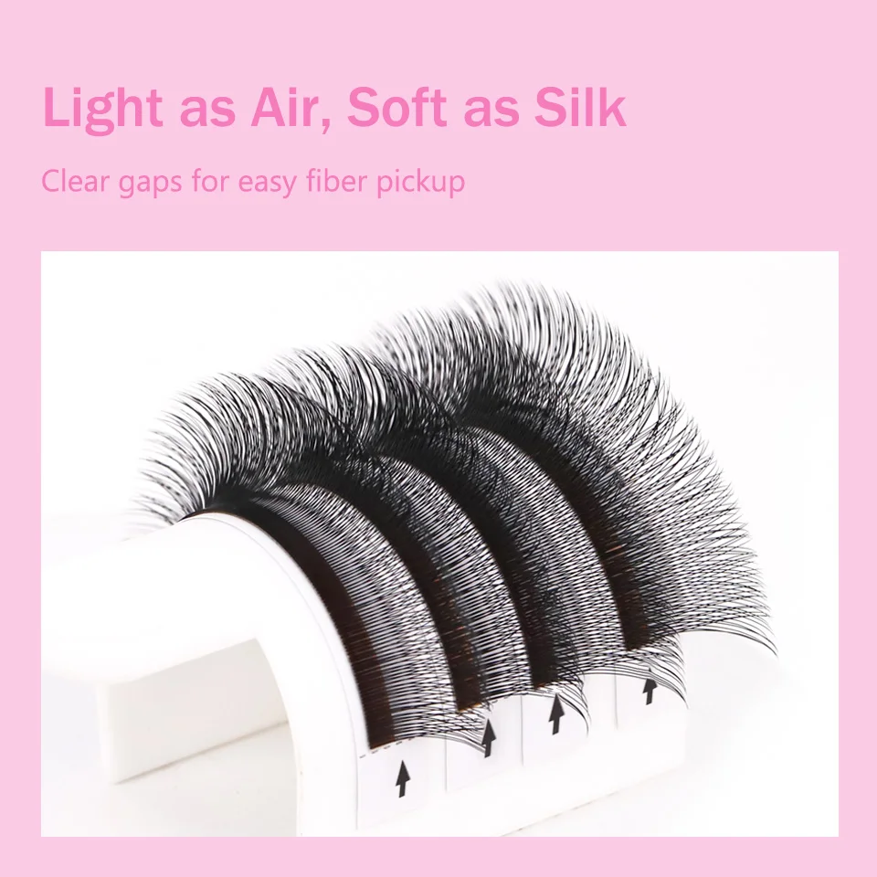 Rujade 2D Y Volume Lashes Extension Lekkie, gotowe kępki rzęs Russian Fans z pojedynczymi końcówkami, imitacja norek, naturalne, ultra cienkie rzęsy 2D Y do makijażu